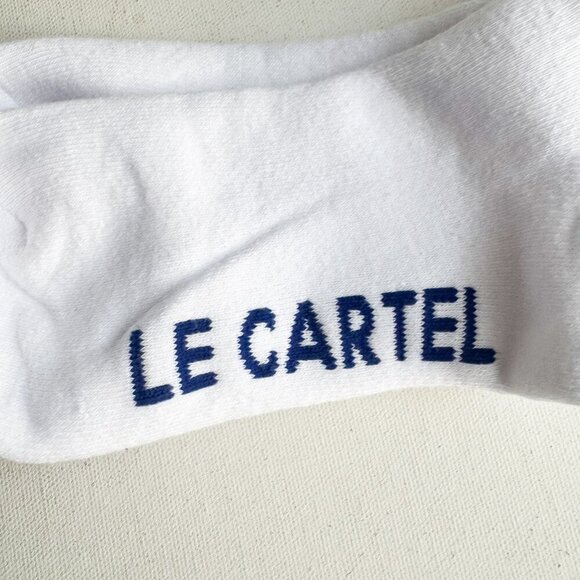 Le Cartel X Grey Goose Embroidered White Navy Blue Ankle Socks 2 PAIRS  NWT - Picture 3 of 3